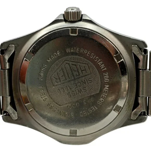 Heuer (Pre-Tag) Men's 37mm Professional 2000 Series Black Dial Watch Ref